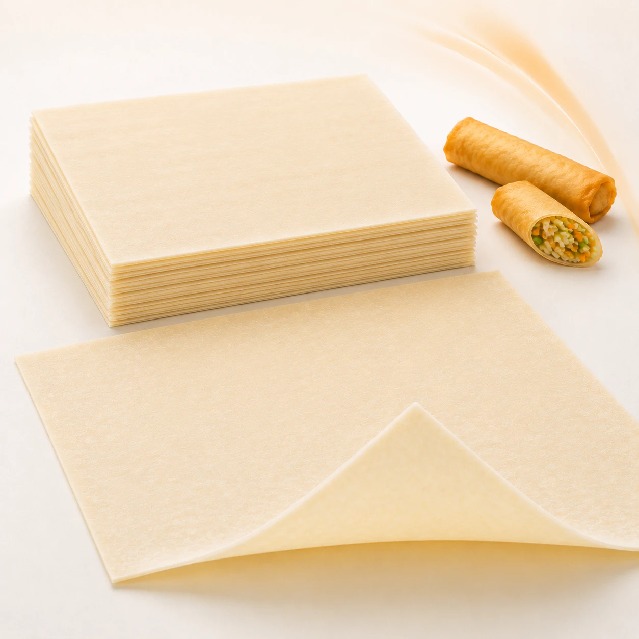 Spring Roll Sheets 10x10 for commercial food production
